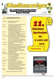 11. Oelsnitzer Sperkenfest am 6. und 7. Juli 2012 11 ... - Stadt Oelsnitz