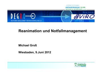 Reanimation und Notfallmanagement - DEGRO