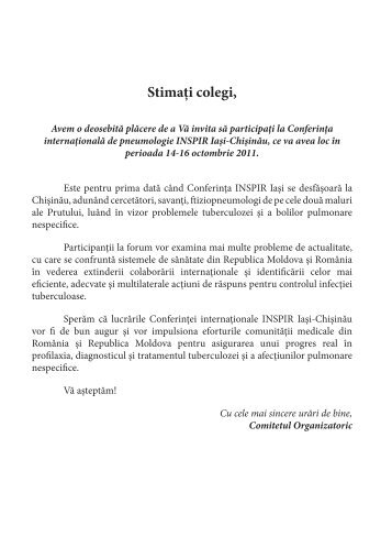 StimaÅ£i colegi, - Institutul de Ftiziopneumologie "Chiril Draganiuc"