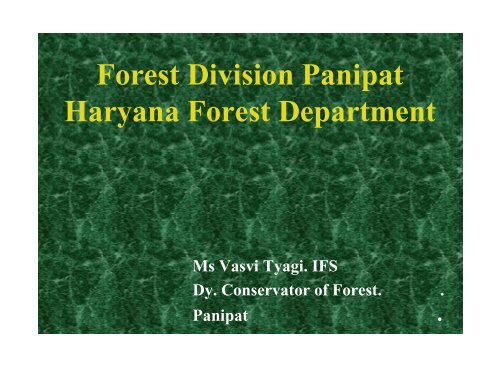 Forest Division Panipat Haryana Forest Department - Home Page of ...