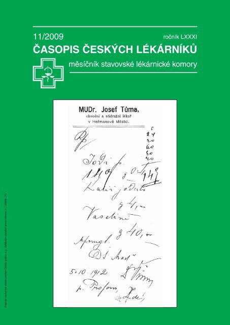 ČASOPIS ČESKÝCH LÉKÁRNÍKŮ - Lékárníci