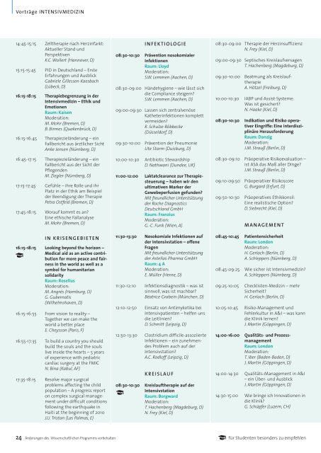 Hauptprogramm 2012 - Symposium Intensivmedizin + Intensivpflege