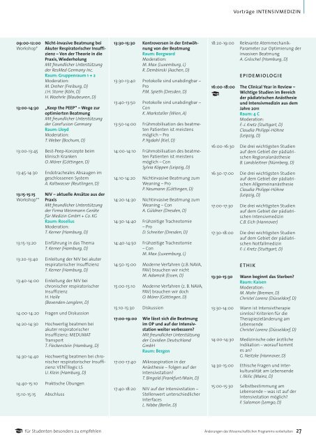 Hauptprogramm 2012 - Symposium Intensivmedizin + Intensivpflege