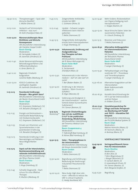 Hauptprogramm 2012 - Symposium Intensivmedizin + Intensivpflege