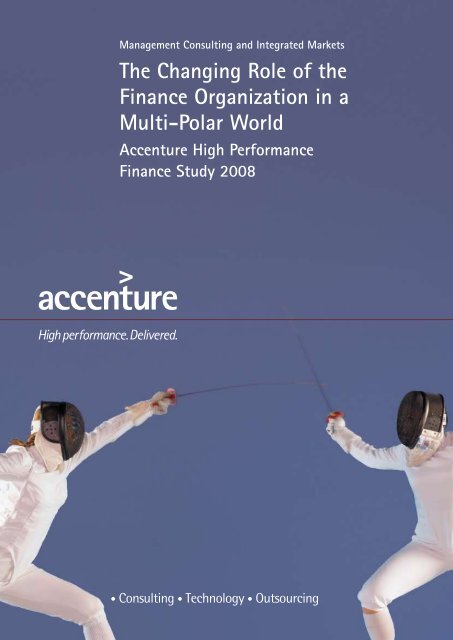 The Changing Role of the Finance Organization in a Multi-Polar World