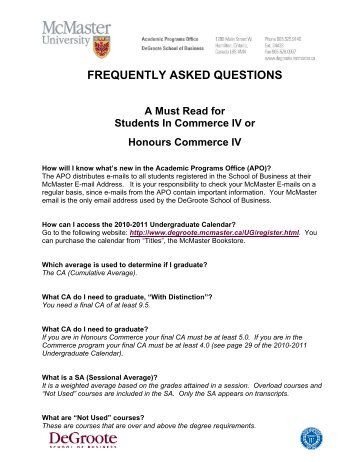 FREQUENTLY ASKED QUESTIONS A Must Read for Students