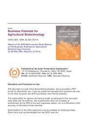 Business Potential for Agricultural Biotechnology - Asian Productivity ...