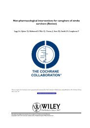 Non-pharmacological interventions for caregivers ... - Update Software