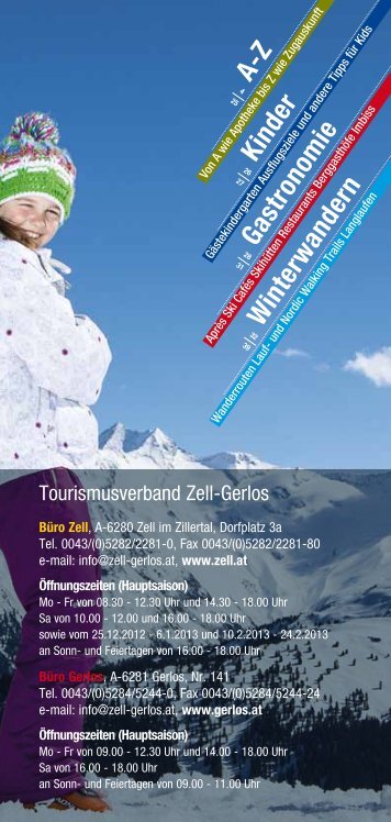 Winterinfo Zell Gerlos - Zillertal Arena