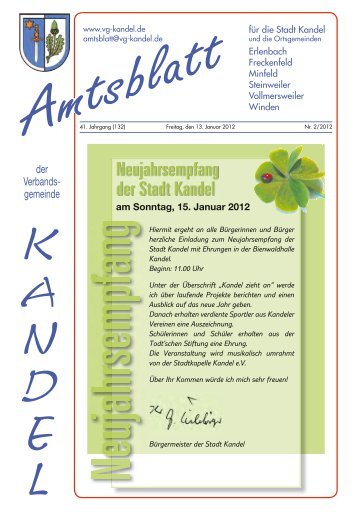 Neujahrsempfang der Stadt Kandel - Verbandsgemeinde Kandel
