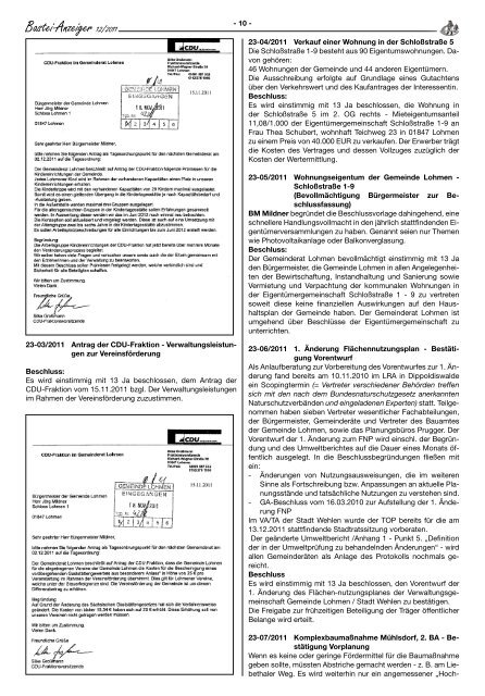 Bastei·Anzeiger 12/2011 - Lohmen