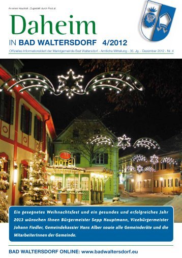 Ausgabe Dezember 2012 - Gemeinde Bad Waltersdorf