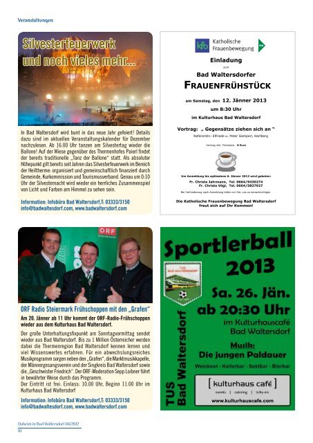 Ausgabe Dezember 2012 - Gemeinde Bad Waltersdorf