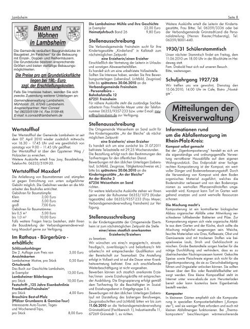 GMV „Volkschor“ - Gemeindeverwaltung Lambsheim