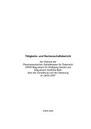 Tätigkeits- und Rechenschaftsbericht - Pharmazeutische Gehaltskasse