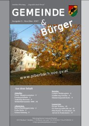 Gemeindezeitung Nov/Dez. 2007 - Piberbach - Land Oberösterreich