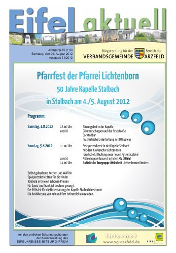 Pfarrfest der Pfarrei Lichtenborn - Verbandsgemeinde Arzfeld