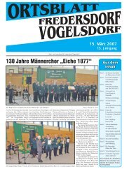 15. März 2007 - Heimatverein Fredersdorf-Vogelsdorf