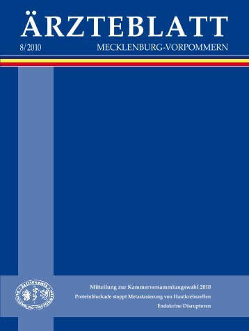 Ärzteblatt August 2010 - Ärztekammer Mecklenburg-Vorpommern