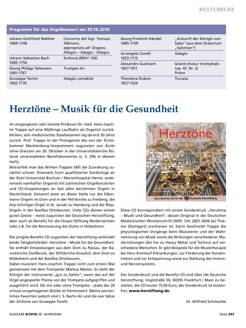 Ärzteblatt August 2010 - Ärztekammer Mecklenburg-Vorpommern