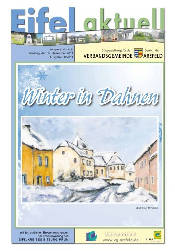 Winter in Dahnen - Verbandsgemeinde Arzfeld