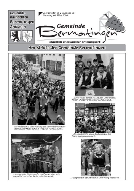 Jahrgang Nr. 26 l Ausgabe 09 Samstag, 04. März 2006 - Bermatingen