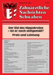 zum Kurs - Zahnärztlicher Bezirksverband Schwaben