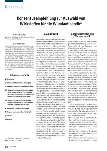 Konsensusempfehlung zur Auswahl von ... - Werner Sellmer