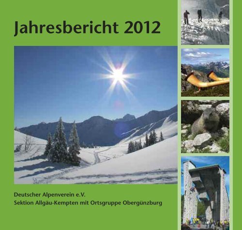 Jahresbericht 2012 - Deutscher Alpenverein Sektion Kempten