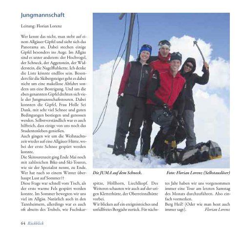 Jahresbericht 2012 - Deutscher Alpenverein Sektion Kempten