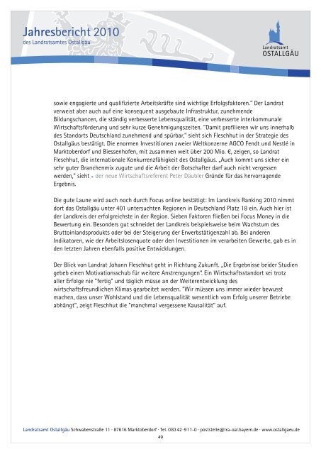 Jahresbericht Landratsamt Ostallgäu - Landkreis Ostallgäu