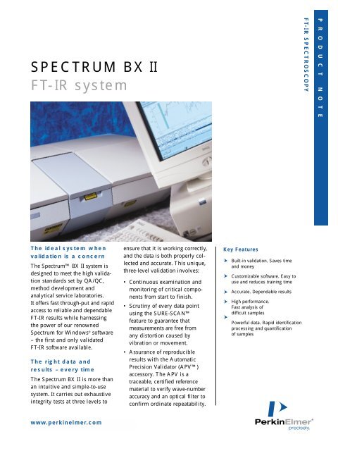 Spectrum™ BX II FT-IR System - BECO Internacional LTDA.