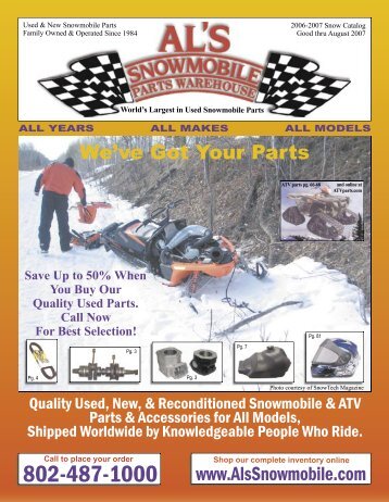 snow0607 catalog.indd - Al's Snowmobile Parts Warehouse