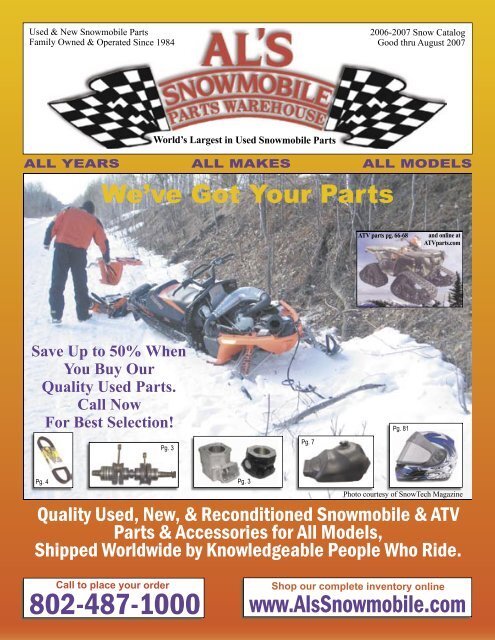 snow0607 catalog.indd - Al's Snowmobile Parts Warehouse