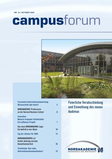 campusforum Nr. 16 (Oktober 2005) - Nordakademie