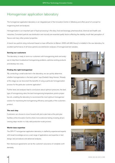 SPX Flow Technology Innovation Centre