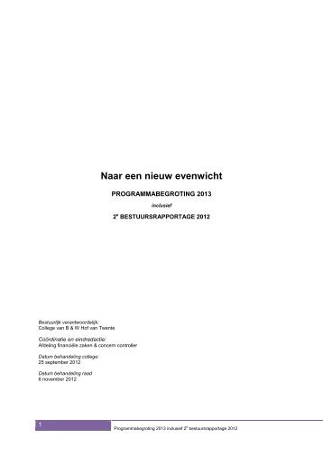 programma 3 - Gemeente Hof van Twente