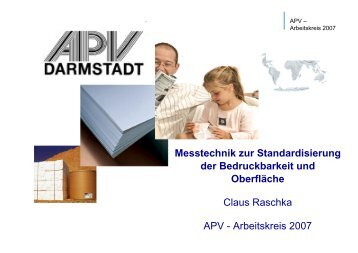 Optische Verfahren - APV Darmstadt