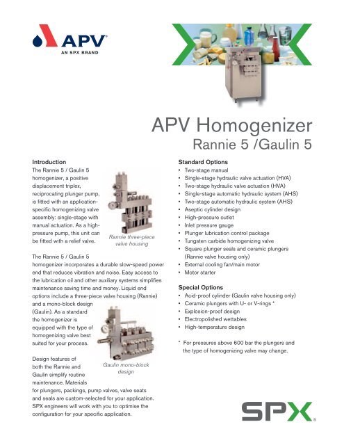 APV Homogenizer - Flow Technology