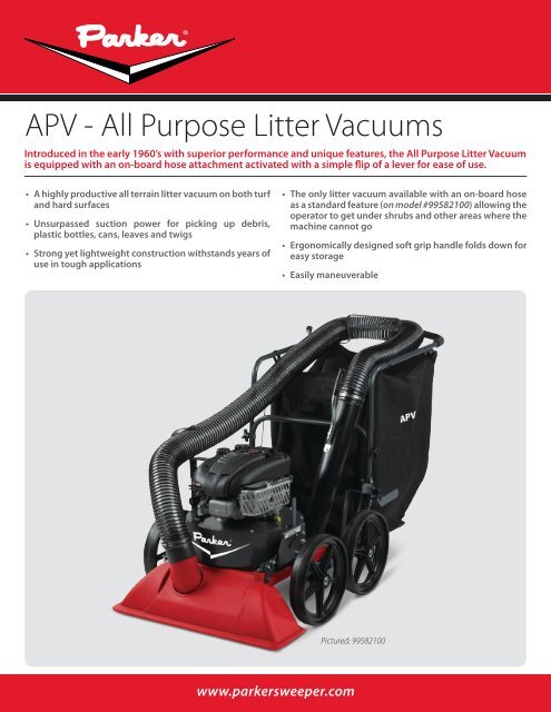 Parker apv lawn vacuum deals