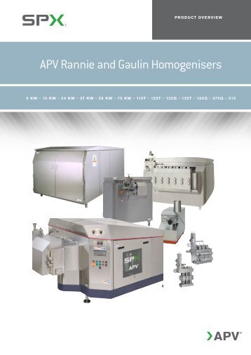 APV Rannie and Gaulin Homogenisers - SPX