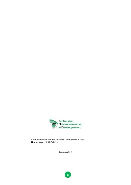 Rapport final APV au Cameroun- CED.pdf - Forest Peoples ...
