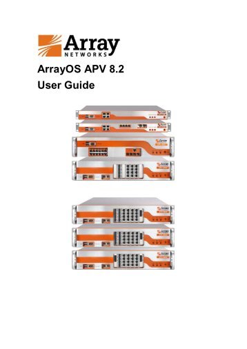 ArrayOS APV 8.2 User Guide - Index of