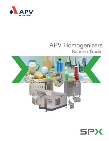 APV Homogenizers - gph - SPX
