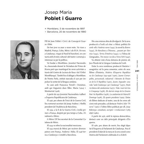 Esquerra a Mèxic (1941-1980) - Fundació Josep Irla