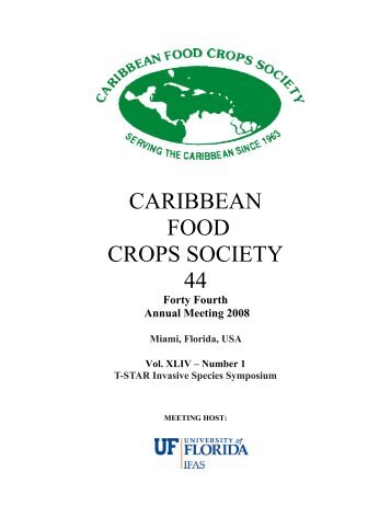 CFCS 2008 Vol. 44 No. 3.pdf - Caribbean Food Crops Society - UPRM