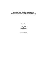 Impact of Cost Sharing on Education Reform of Secondary Education