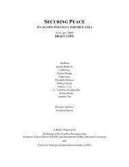 securing peace an action strategy for sri lanka - Woodrow Wilson ...