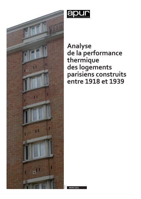 Analyse de la performance thermique des logements ... - Prebat 2
