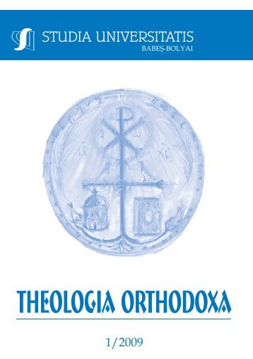 studia universitatis babeş – bolyai theologia orthodoxa 1